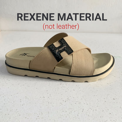 Men Cross Strap Slides (Rexene - Not Leather) Basic Qulaity
