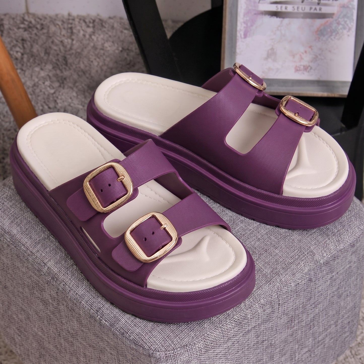 Buckle Slippers